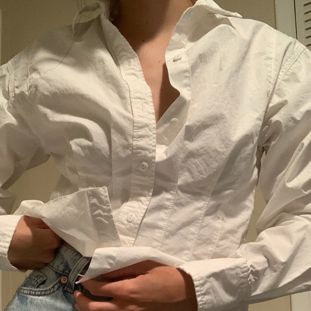 SOLD!! Current Elliot Distressed Button Down Shirt - Picture 6 of 12